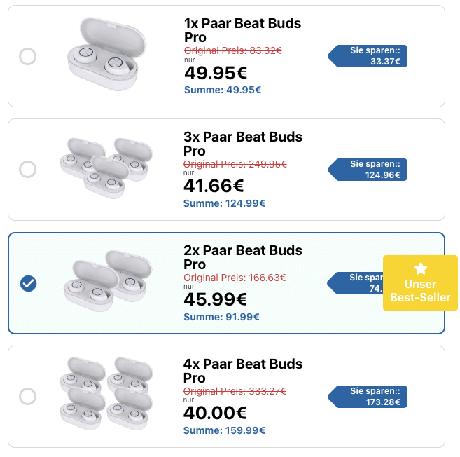 Preise der BeatBudsPro